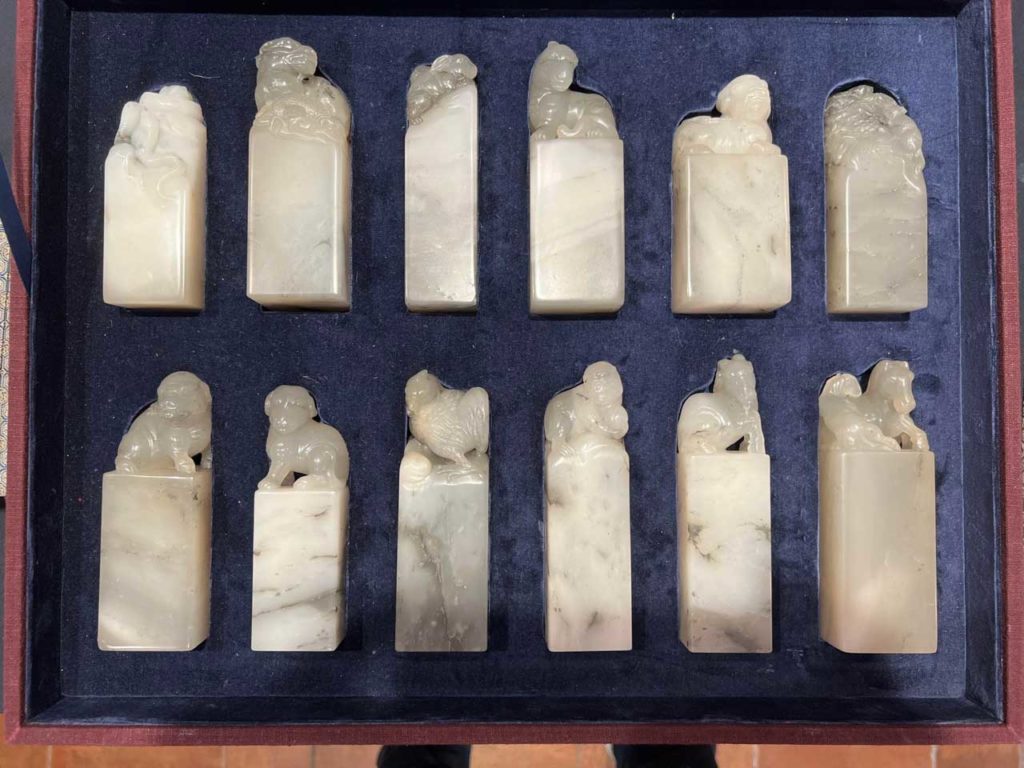 坑頭石  十二生肖套印